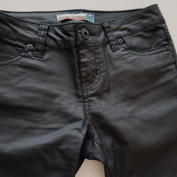 Vintage Havana Black Wax Treated Jeans - girls size 12 - Picture 2 of 6